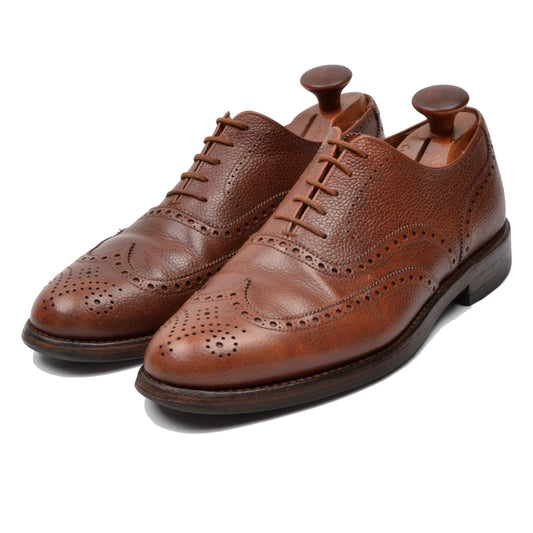 Crockett & Jones Cap Brogue Shoes Size 8.5 EE - Brown