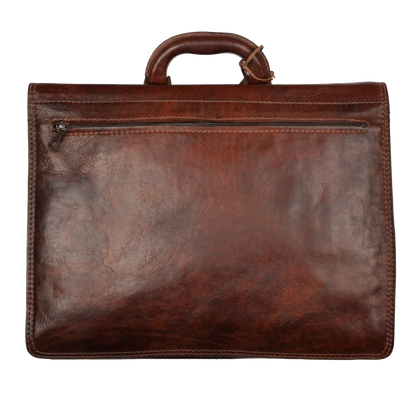 The Bridge Firenze Leather Briefcase/Business Bag - Brown