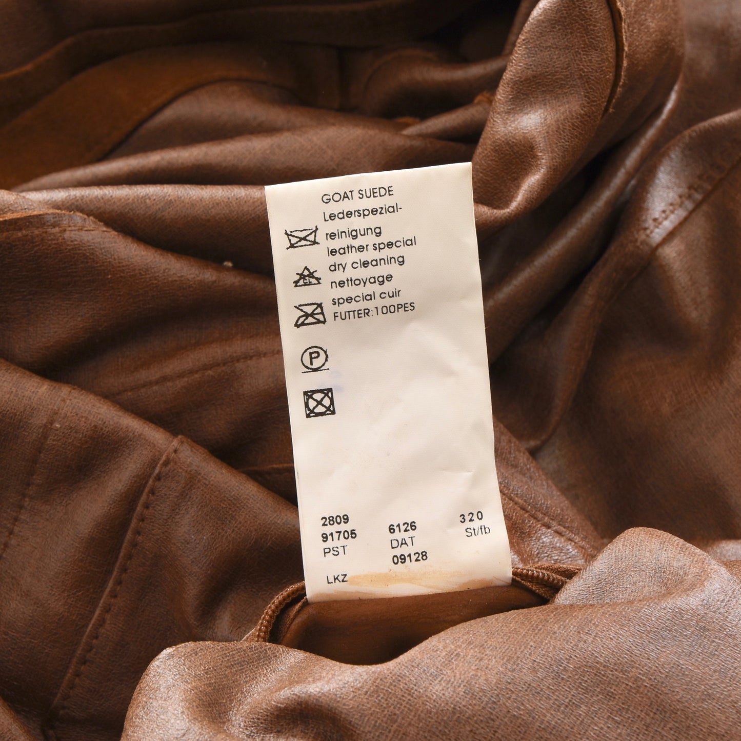 Milestone Goat Suede Leather Coat Size 54 - Brown