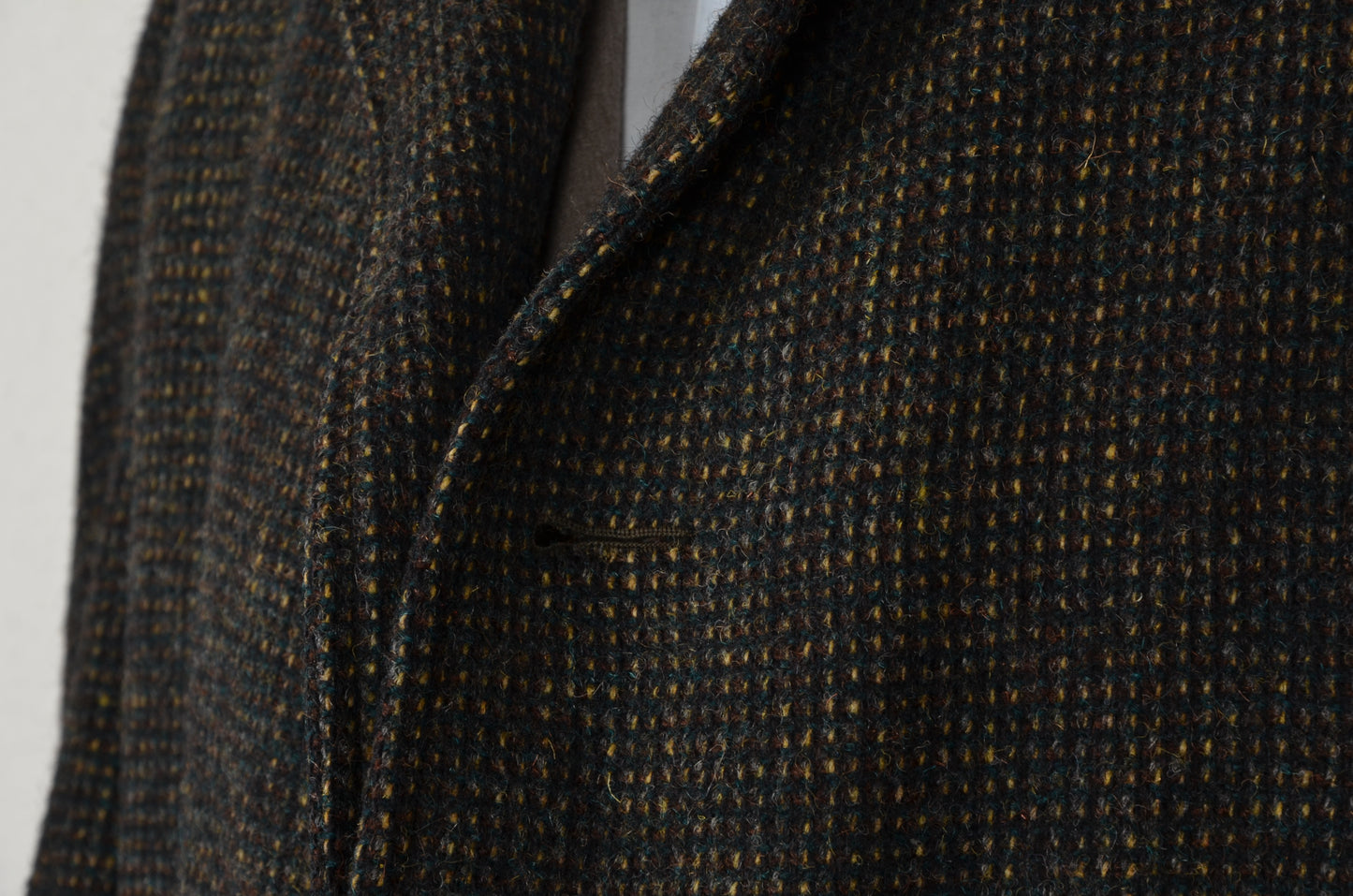 Klassischer Tweed-Mantel von Burberrys Größe UK 48 - Moosgrün