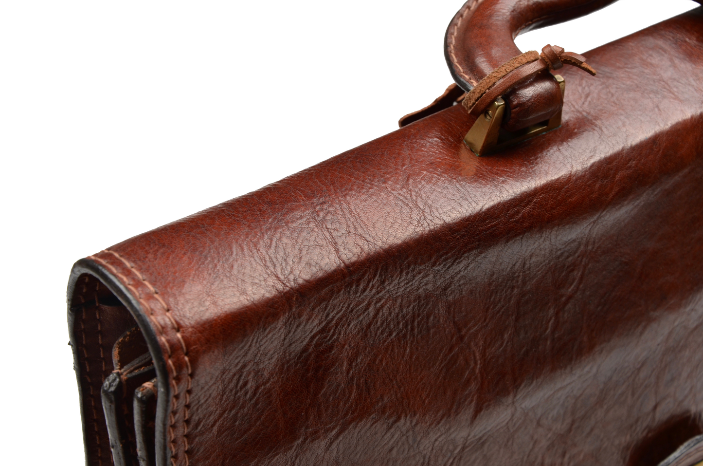 The Bridge Firenze Leather Briefcase/Business Bag - Brown