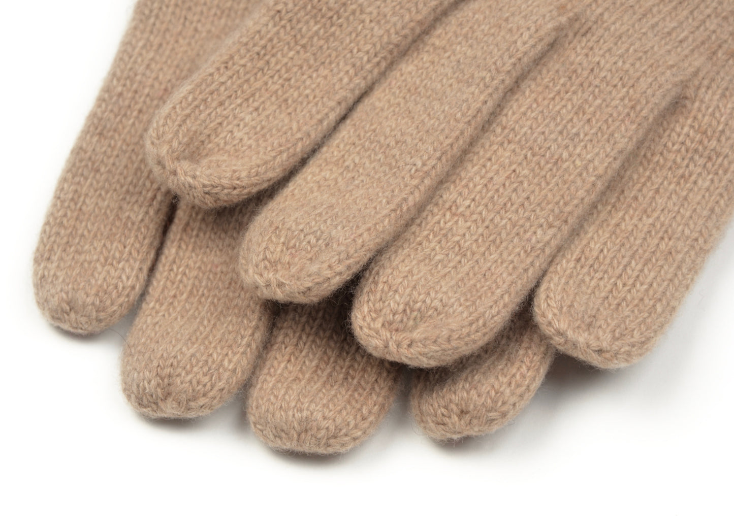 Handschuhe aus Kaschmir &amp; Wolle Größe M - Haferflocken &amp; Braun