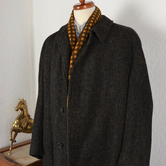 Classic Tweed Overcoat by Burberrys Size UK 48 - Moss Green
