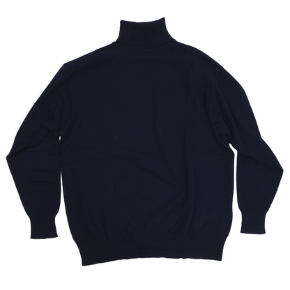 Anonymer Rollkragenpullover aus 100 % Kaschmir Größe XL - Marineblau