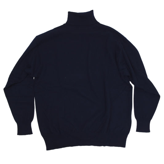 Anonymous 100% Cashmere Turtleneck Sweater Size XL - Navy Blue