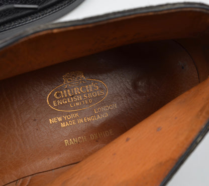Vintage Church's Ranch Oxhide Chukka Boots Größe 8,5 D/E - schwarz