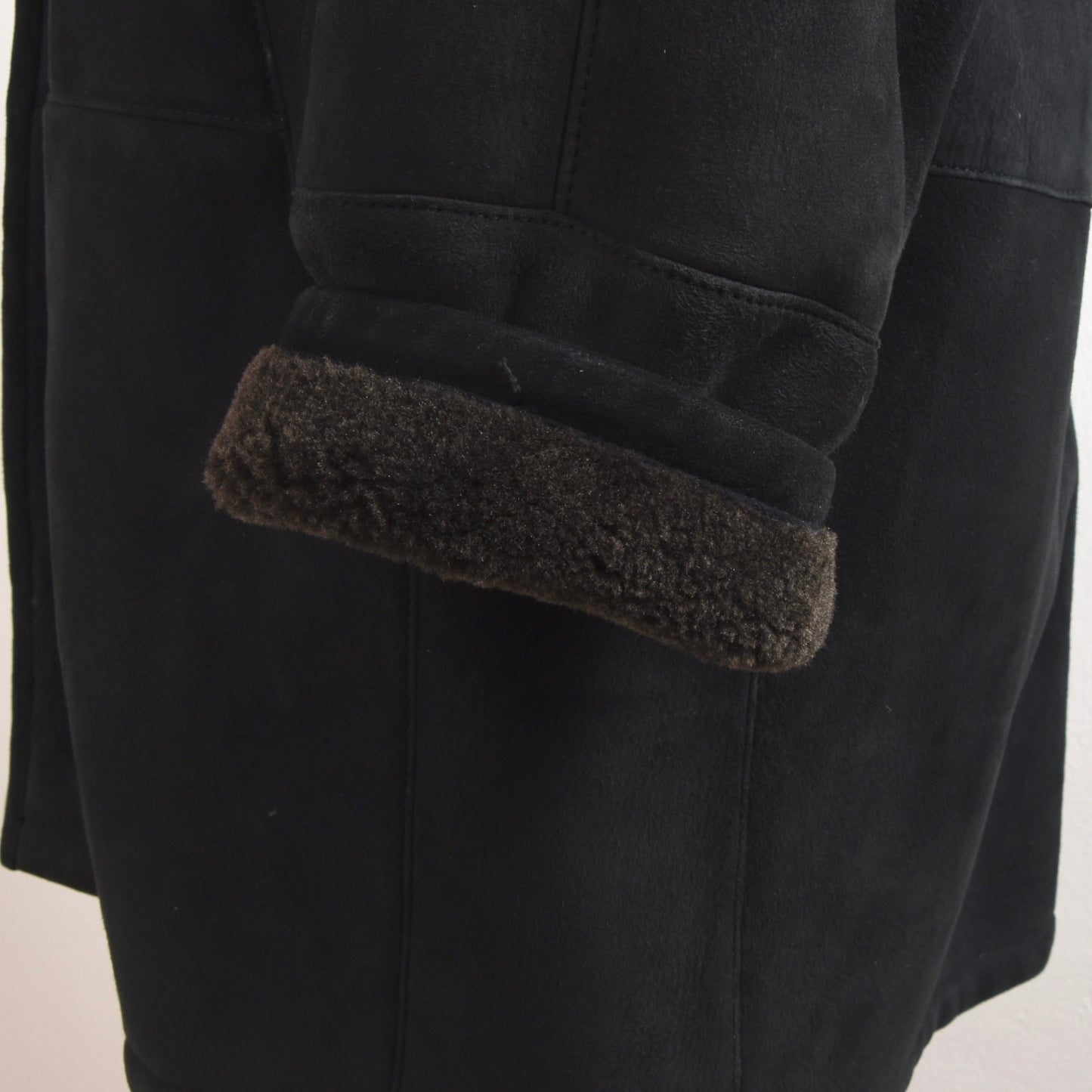 Ermenegildo Zegna Shearling Coat Size 50 - Black