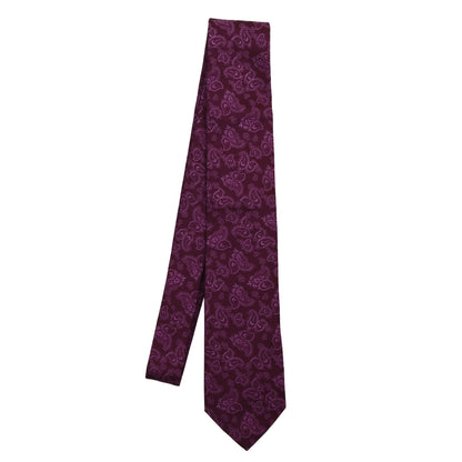 Isaia Napoli Paisley-Seidenkrawatte - Fuchsia