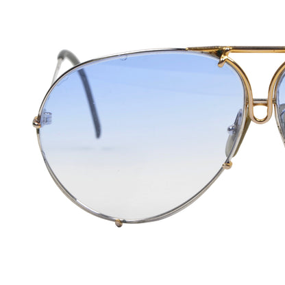 Vintage Porsche Design 5621 Sunglasses - Silver and Blue