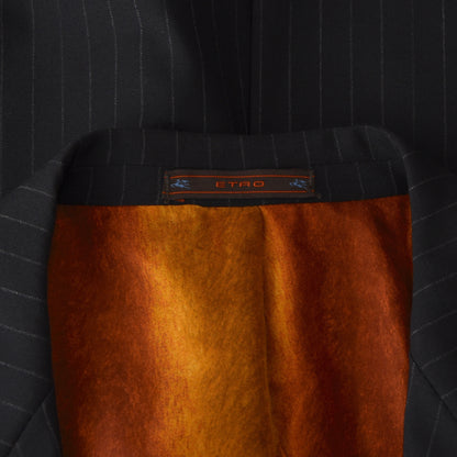 Etro Milano Wollanzug Größe 50 - Streifen