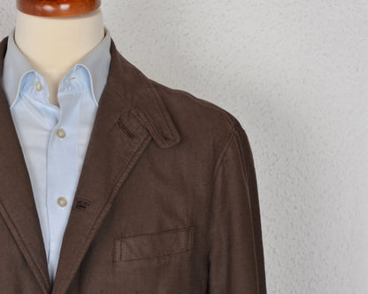 Annisej Life Cotton Linen Jacket Size 52 - Brown