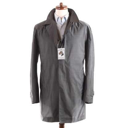 Corneliani 100 % Seide Leichter Trenchcoat/Mac Größe 54 - Grau