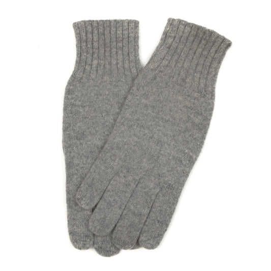 Cashmere & Wool Knit Gloves Size 10 - Grey