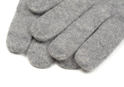 Strickhandschuhe aus Kaschmir und Wolle Größe 10 - Grau