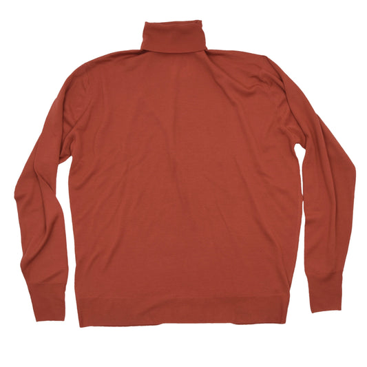 Peter Geeson Rollkragenpullover aus Wolle Größe 56 - Orange