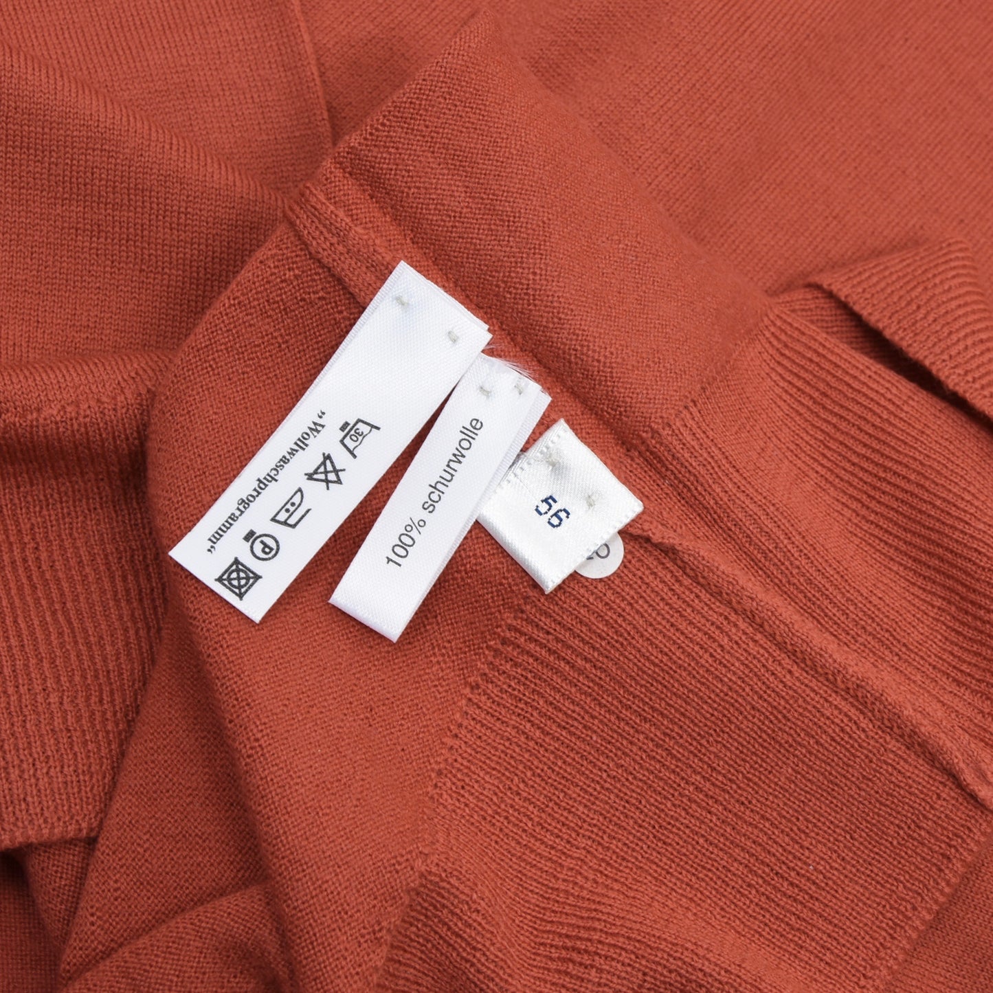 Peter Geeson Wool Turtleneck Sweater Size 56 - Orange