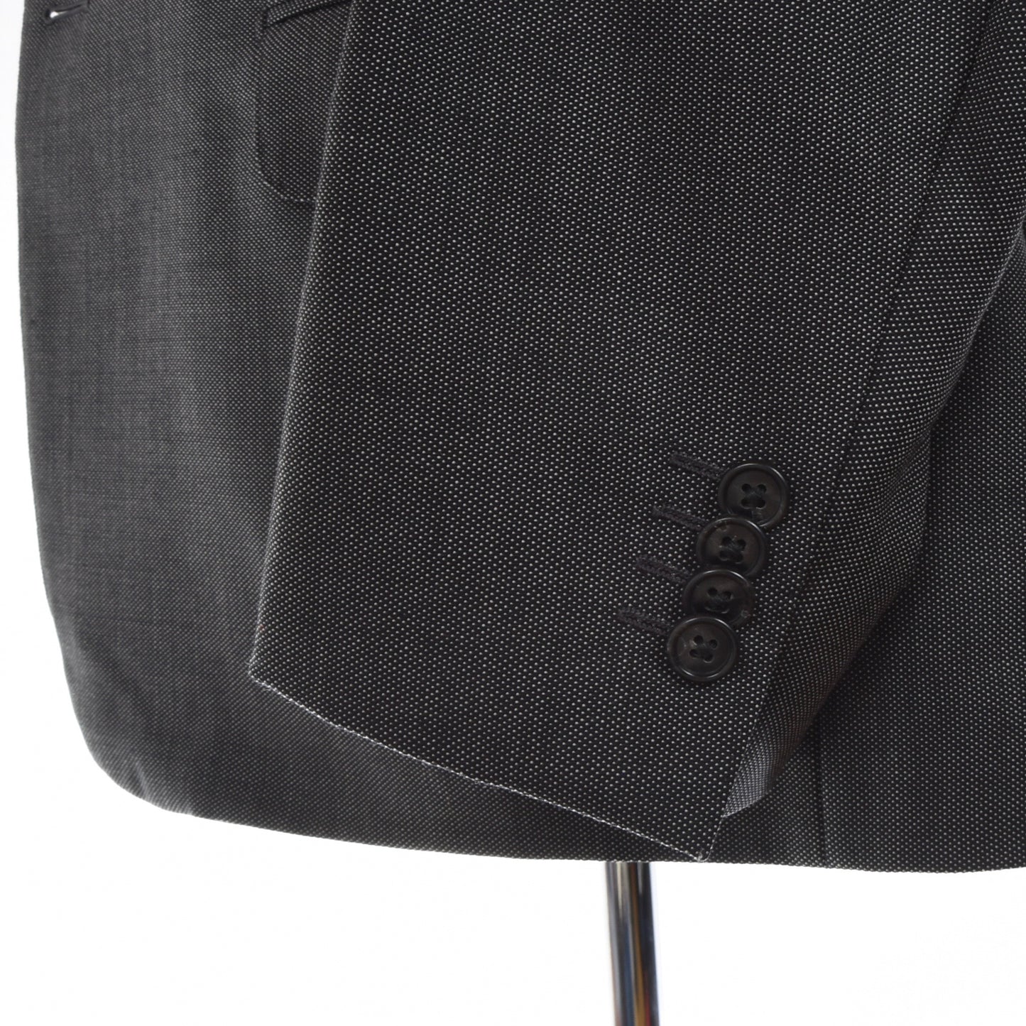 Corneliani Nailhead Wool Suit Size 54 - Charcoal