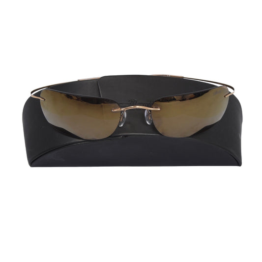 Silhouette 8562 Randlose Sonnenbrille aus Titan - Gold