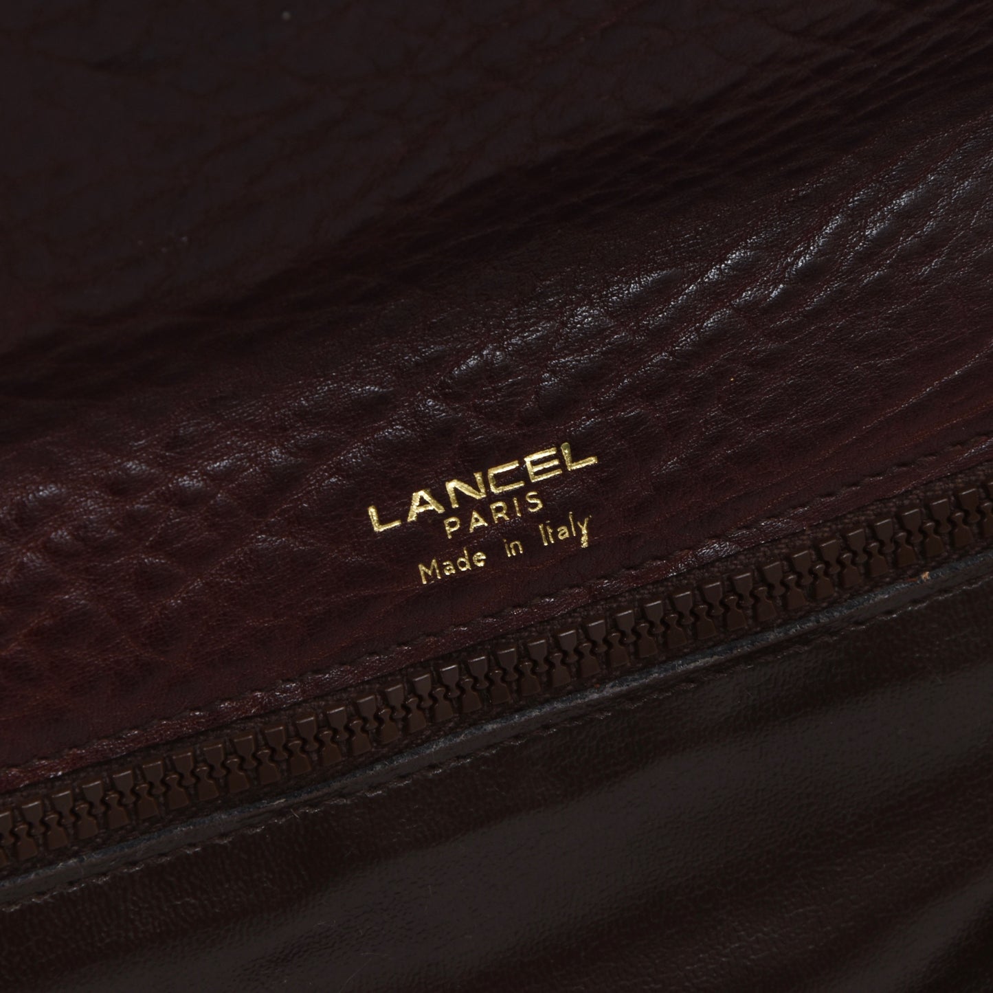 Lancel Paris Leather Document Holder/Portfolio - Burgundy-Brown