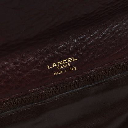 Lancel Paris Dokumentenmappe/Portfolio aus Leder – Burgund-Braun