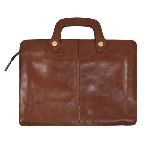 Leather Briefcase/Document Carrier - Brown