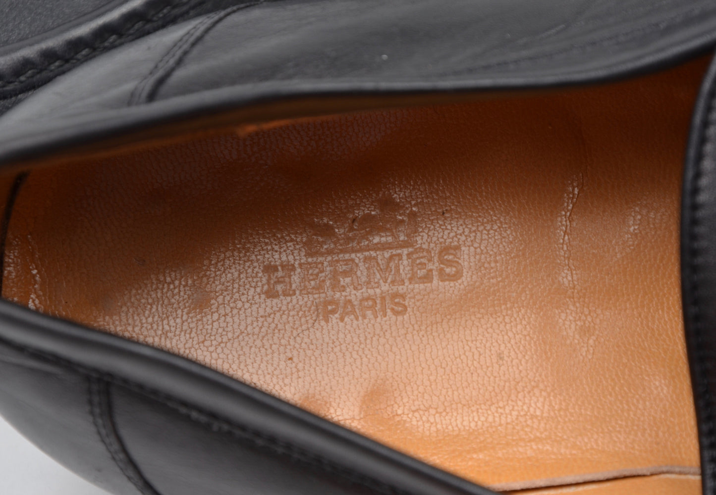Hermès Paris H-Schnallen-Loafer Größe 42,5 - Schwarz