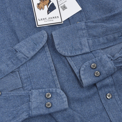Etro Milano Flannel Shirt Size 40 - Blue
