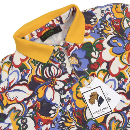 Etro Milano Floral Polo Shirt Slim Size M