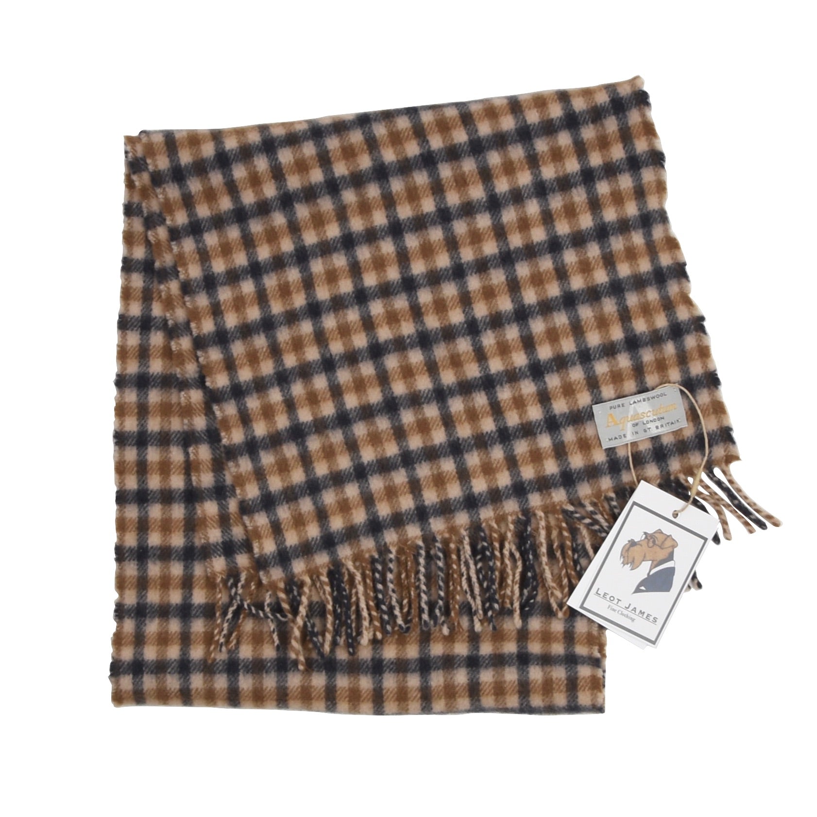 Aquascutum London Wool Scarf House Check Leot James