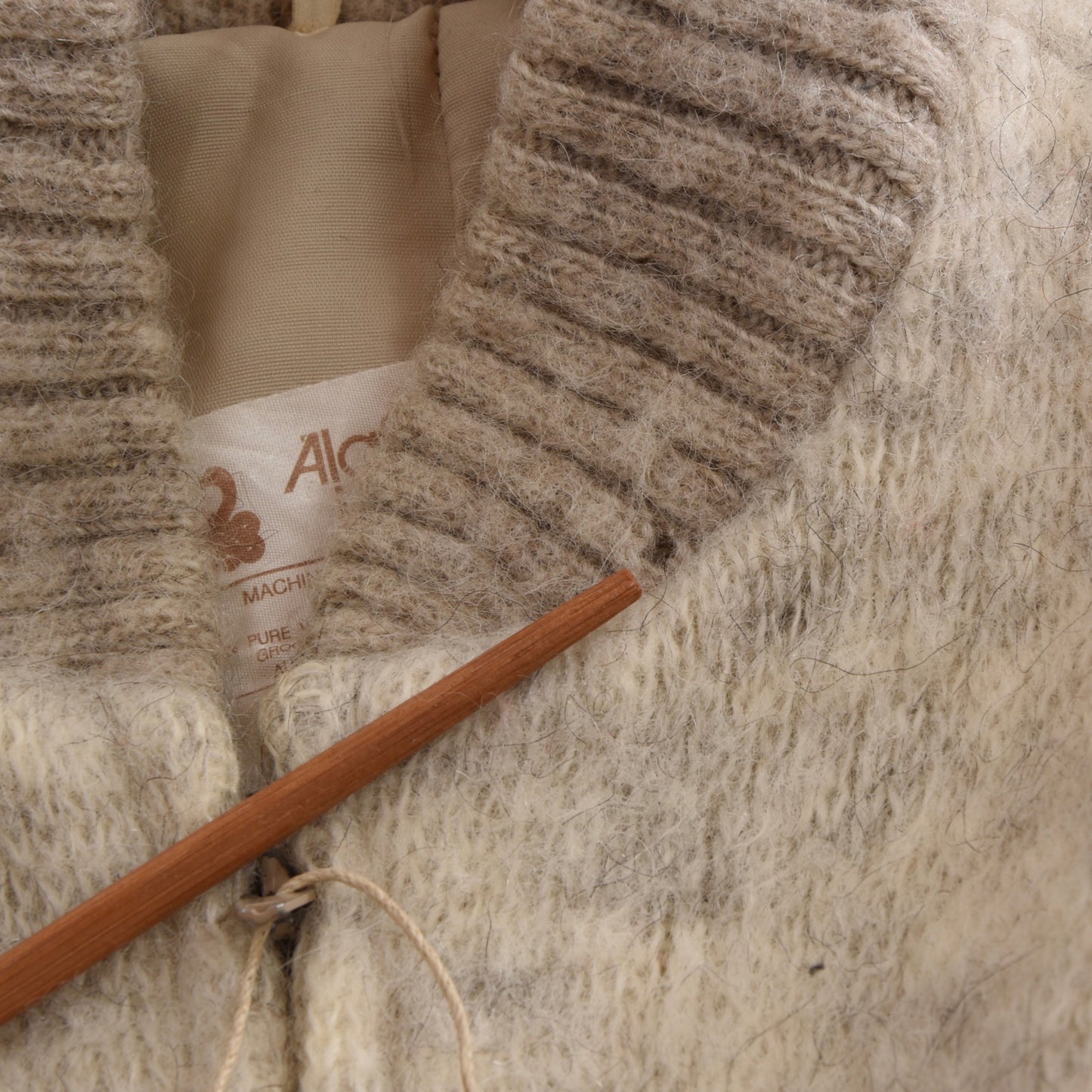Alafoss Islandwolle Jacke Größe S - Beige-Grau