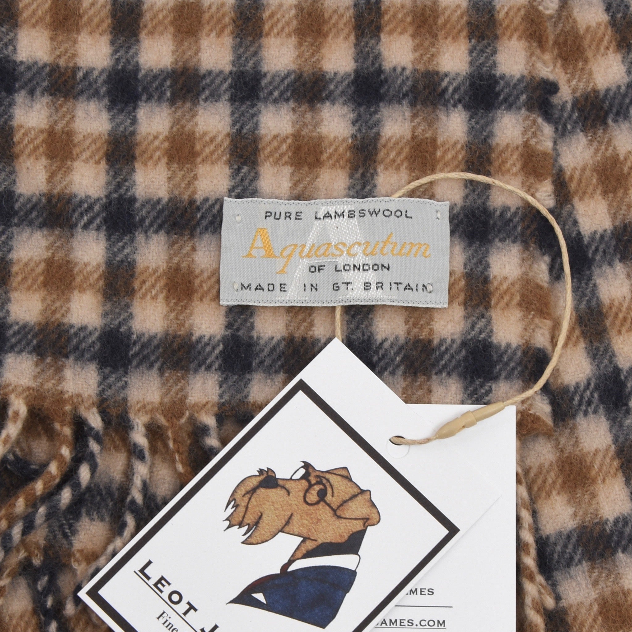 Aquascutum London Wool Scarf House Check Leot James