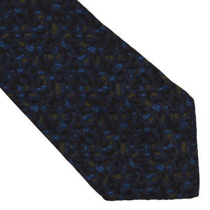 Knize Wien Unlined Silk Tie - Black & Blue