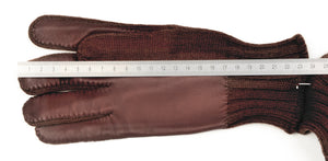 Kaschmir-Strickhandschuhe Größe M - Schokolade