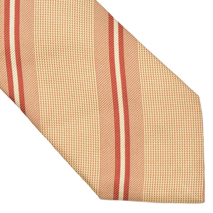 Ermenegildo Zegna Striped Silk Tie - Orange