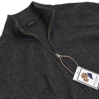 Gaetini 100% Cashmere Zip Sweater Size XL - Grey