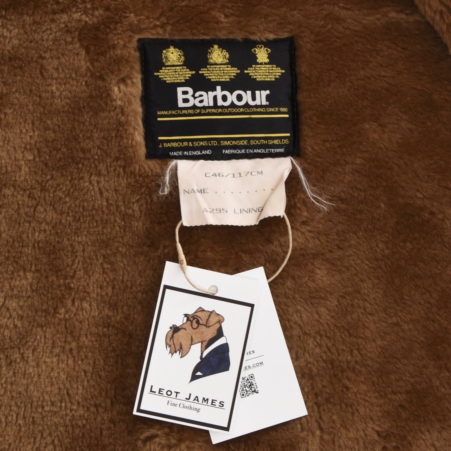 Barbour A295 Acrylfutter Größe C46/117cm - Braun