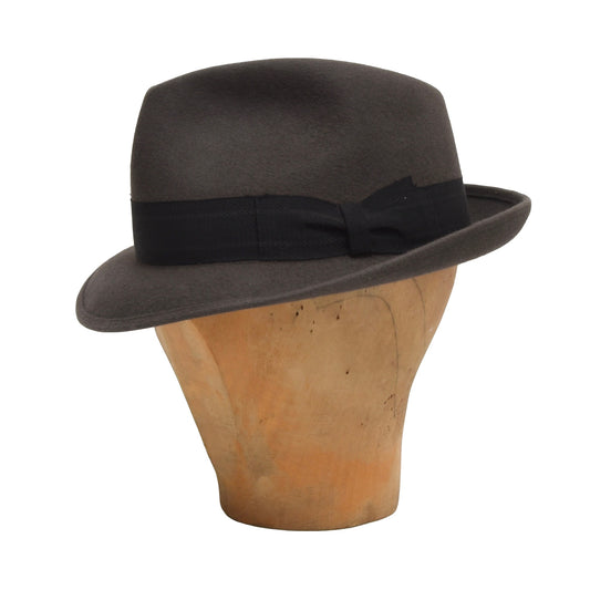 Vintage 1930s G.B. Borsalino Fu Lazzaro & Co. Felt Hat Size 5 - Grey