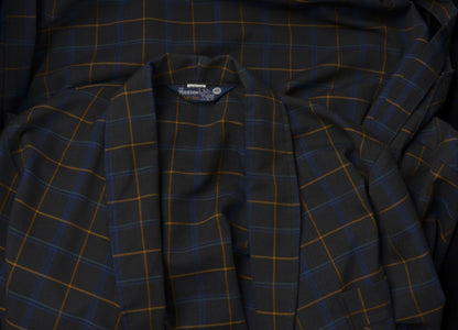 Vintage Robson Poly/Wool Robe Sie 48 - Windowpane