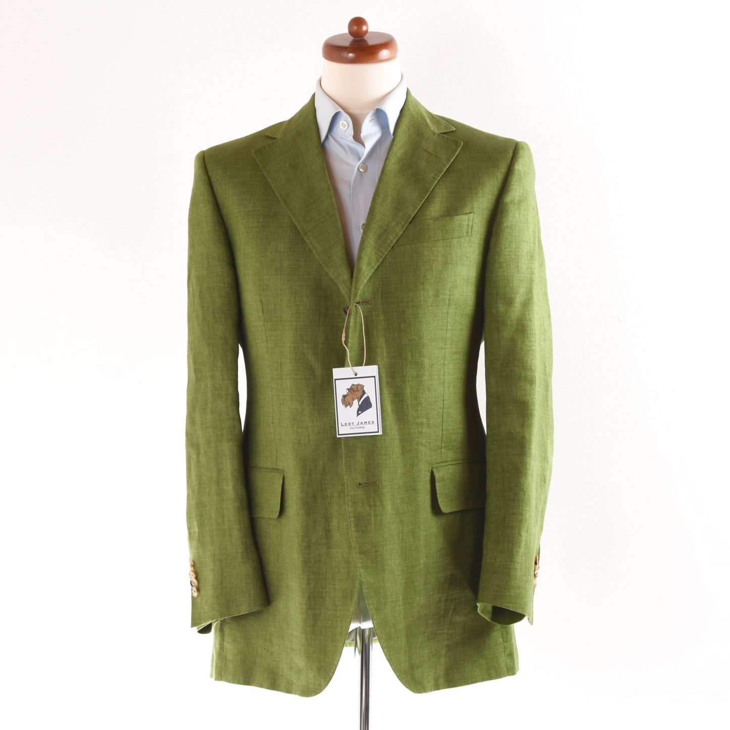 Philipp Maly 100% Linen Jacket Size 48  - Green