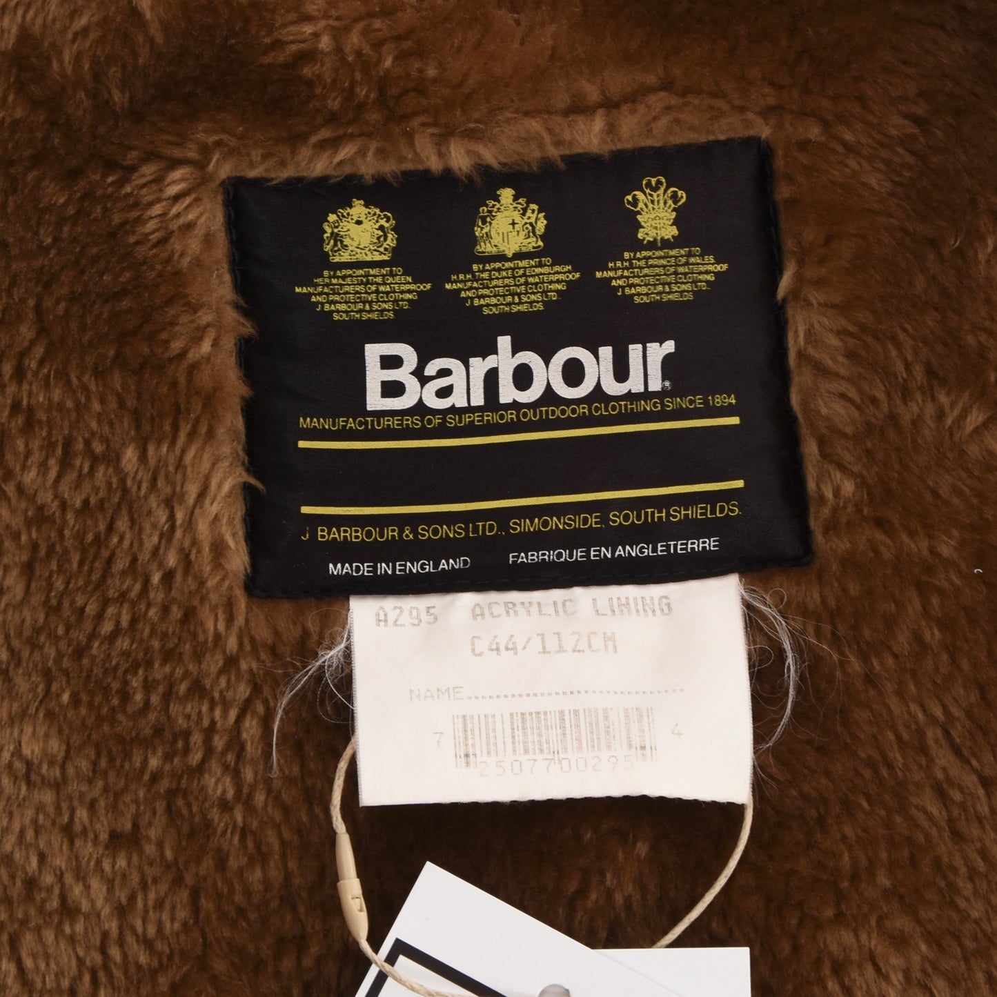 Barbour A295 Acrylfutter Größe C44/112cm - Braun