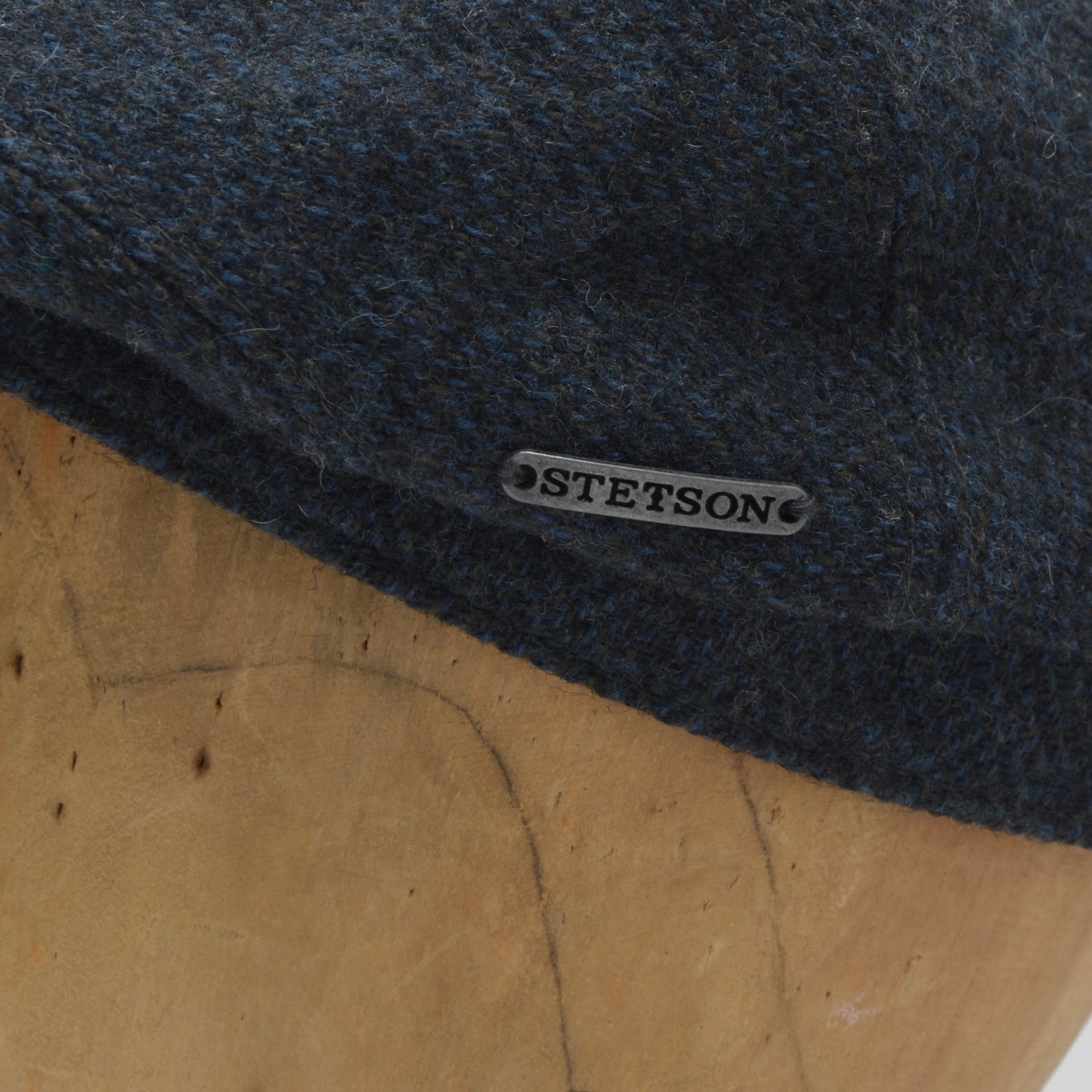 Stetson Tweed Mütze/Hut Feat. Woolrich Stoff Größe 57 - Blau