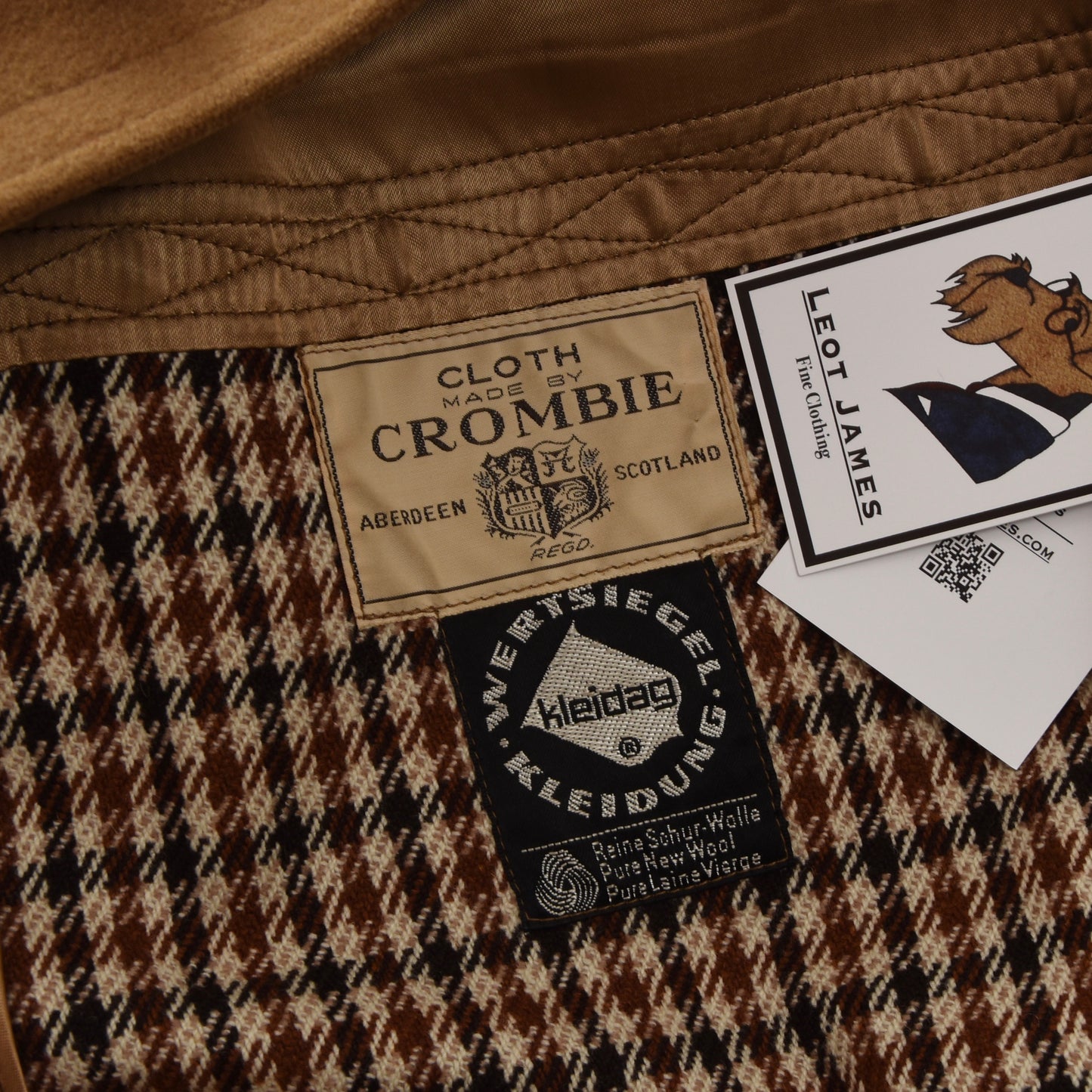 Vintage Crombie Wool Coat - Camel/Tan