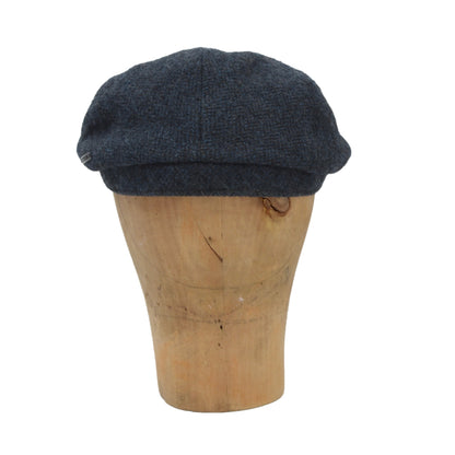 Stetson Tweed Cap/Hat Feat. Woolrich Fabric Size 57 - Blue