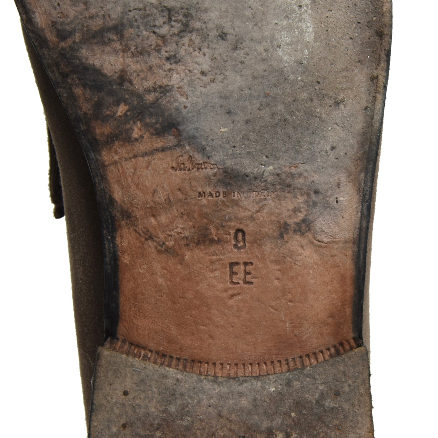 Salvatore Ferragamo Suede Loafer Shoes Size 9EE - Beige