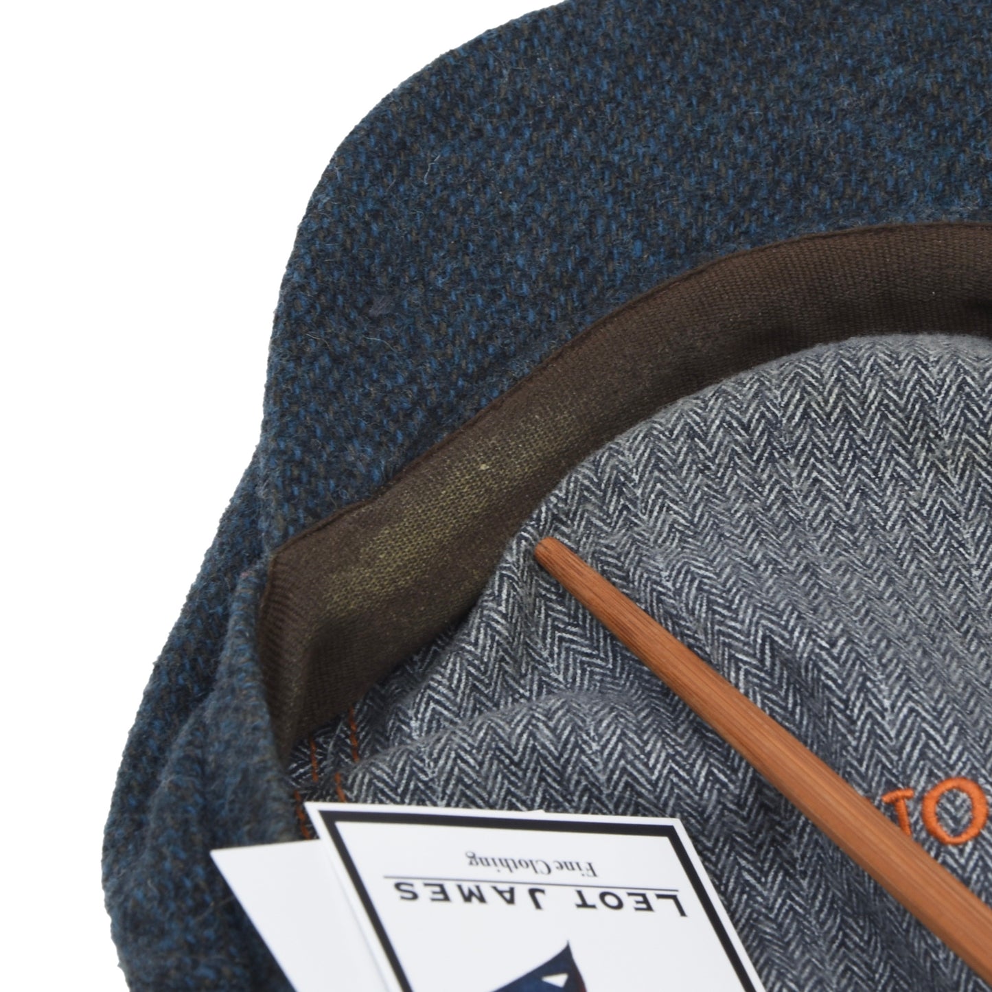 Stetson Tweed Cap/Hat Feat. Woolrich Fabric Size 57 - Blue