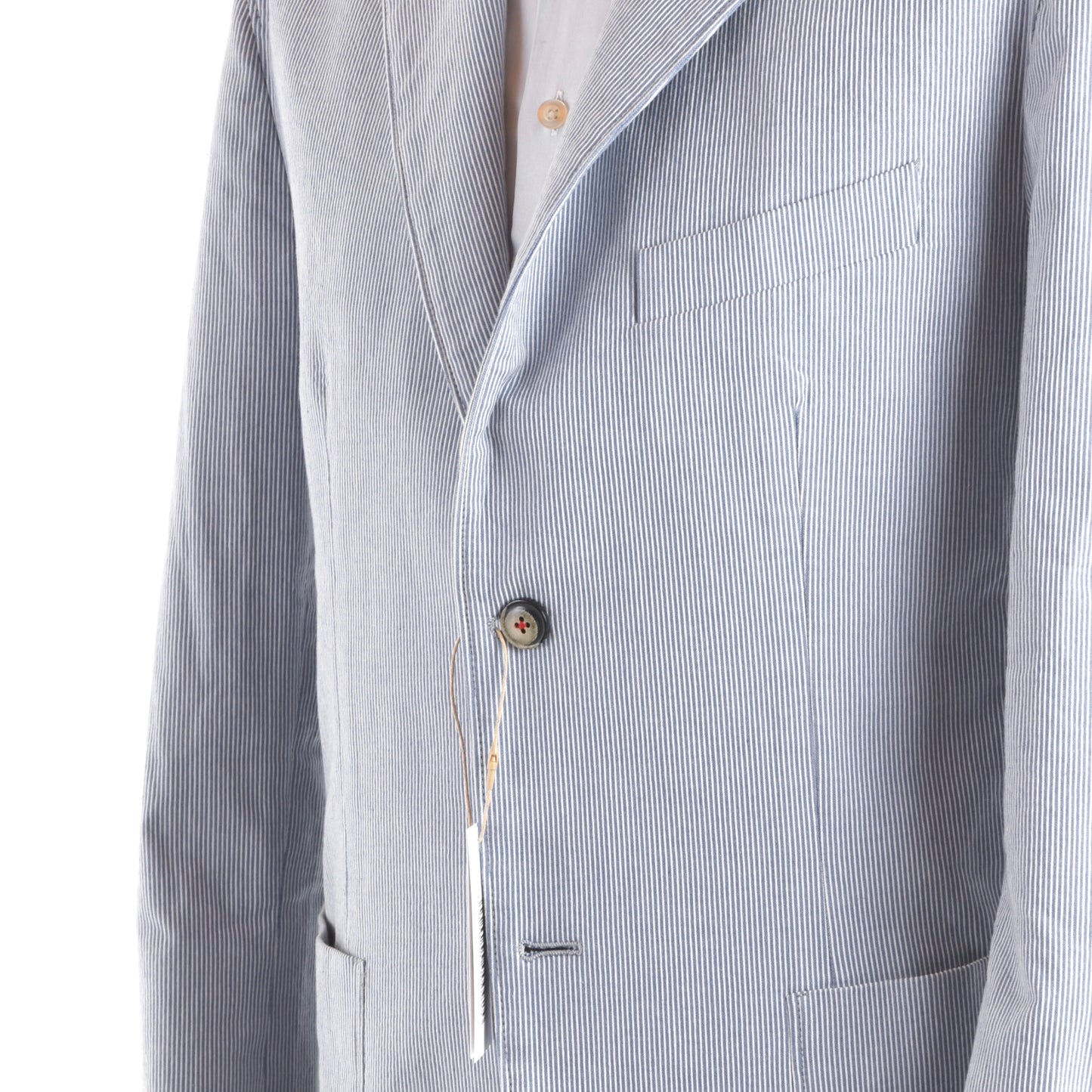 Pal Zileri Seersucker Jacke Größe 54 - Blau &amp; Weiß