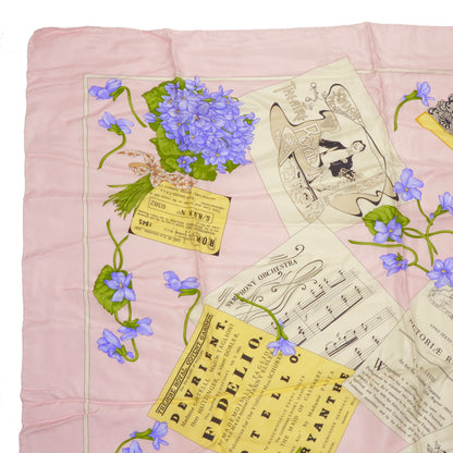 Burberry London Printed Silk Scarf - Pink