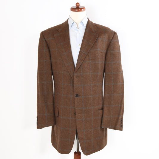 Scabal Windowpane Jacke Größe 110 - Rost