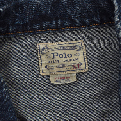 Polo Ralph Lauren Distressed Jeansjacke Größe XL - Blau