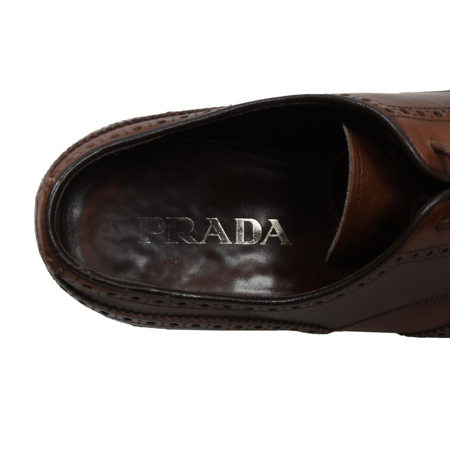 Prada Leather Shoes Size 8 - Brown